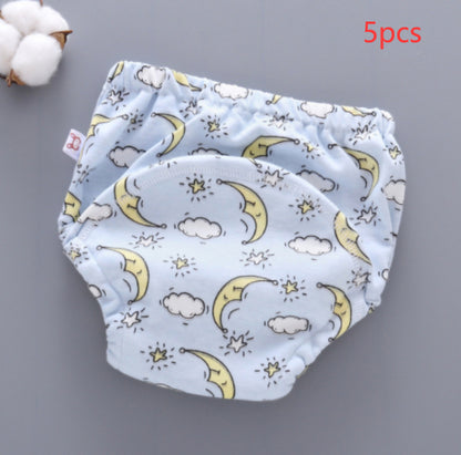 Pantalones de entrenamiento lavables para bebé, cubierta de pañal de gasa de 6 capas