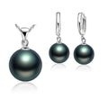 Boucles d'oreilles perles 10mm, pampilles perles chaîne vague d'eau