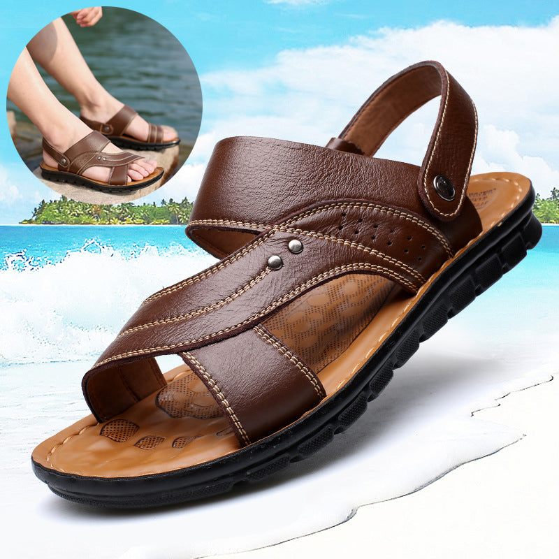 Sandales Homme Chaussures d'été de Plage Réglable à l'arrière Claquettes