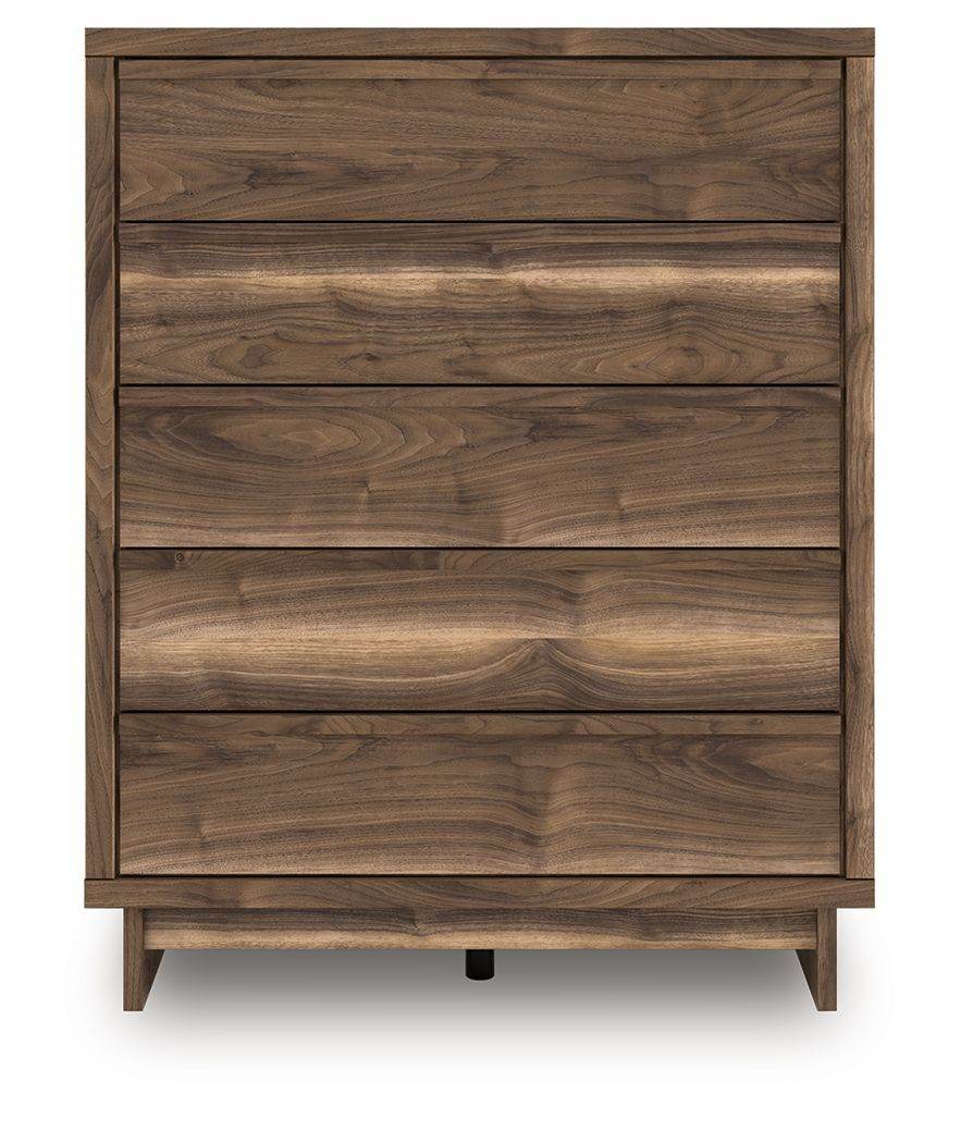 Chirason - Five Drawer Wide Chest - Brown-2