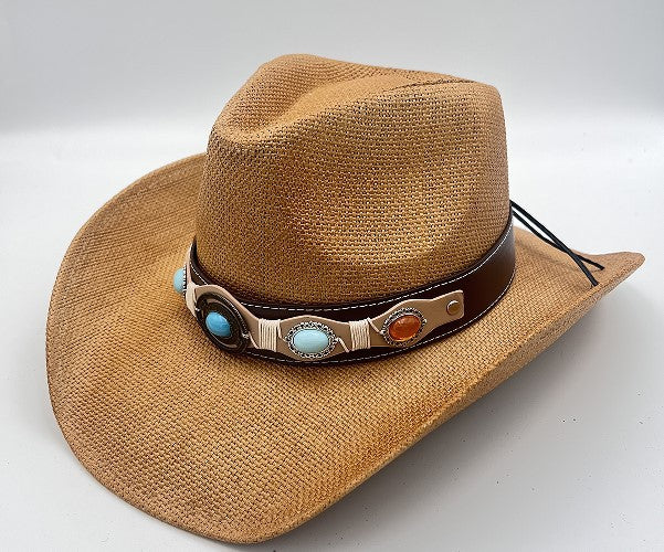 Chapeau Fedora d'été de style ethnique occidental