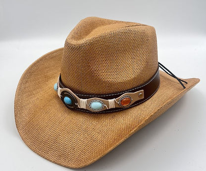 Chapeau Fedora d'été de style ethnique occidental