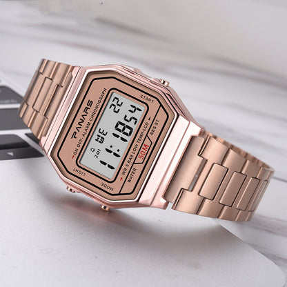 Montre dorée, petite, décontractée, de style rétro