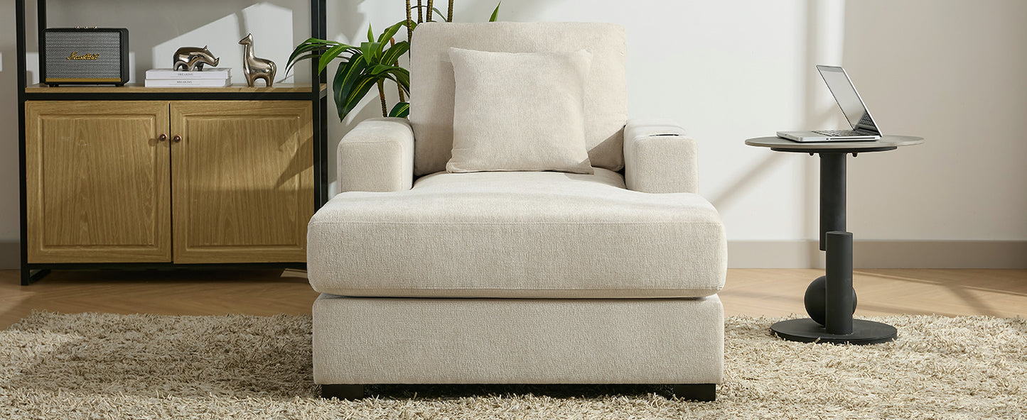 Tumbona oversized de 100.8 cm Sofá-diván de estilo moderno