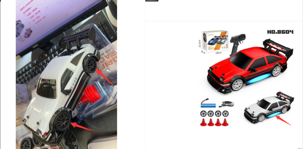 Voiture de course télécommandée à grande vitesse RC Drift, jouets éducatifs