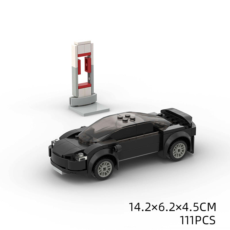 Jouets pour enfants Modèle de voiture Voiture de sport et petites briques de construction MOC Jouets éducatifs