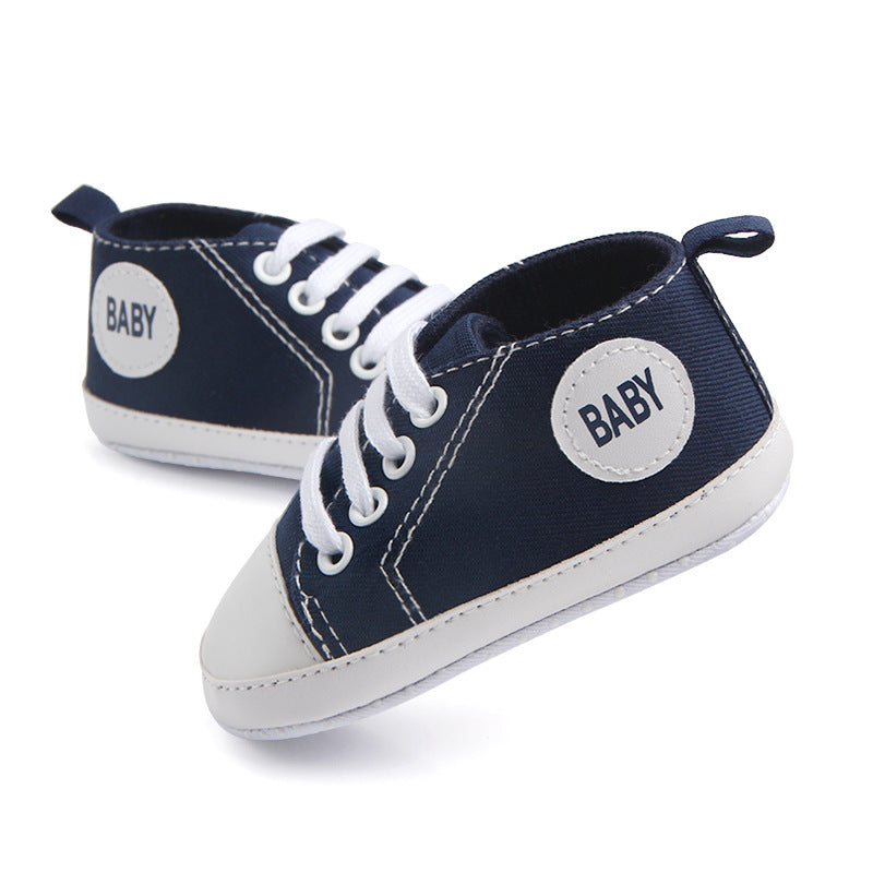 Baskets classiques en toile pour bébés garçons et filles, chaussures premiers pas pour nourrissons et tout-petits, semelle souple antidérapante