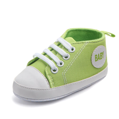 Baskets classiques en toile pour bébés garçons et filles, chaussures premiers pas pour nourrissons et tout-petits, semelle souple antidérapante