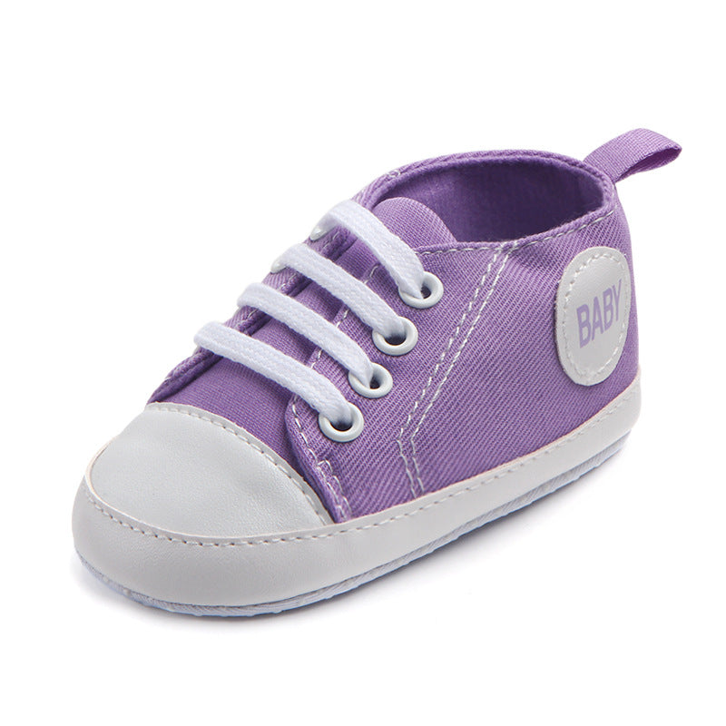 Baskets classiques en toile pour bébés garçons et filles, chaussures premiers pas pour nourrissons et tout-petits, semelle souple antidérapante