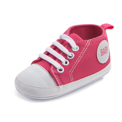 Baskets classiques en toile pour bébés garçons et filles, chaussures premiers pas pour nourrissons et tout-petits, semelle souple antidérapante