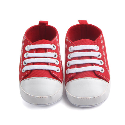 Baskets classiques en toile pour bébés garçons et filles, chaussures premiers pas pour nourrissons et tout-petits, semelle souple antidérapante