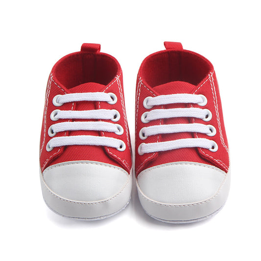 Zapatillas de lona clásicas deportivas para bebés, niños y niñas, primeros andadores, zapatos de bebé con suela blanda antideslizante