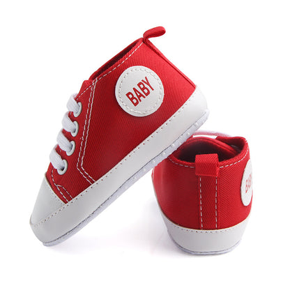 Baskets classiques en toile pour bébés garçons et filles, chaussures premiers pas pour nourrissons et tout-petits, semelle souple antidérapante