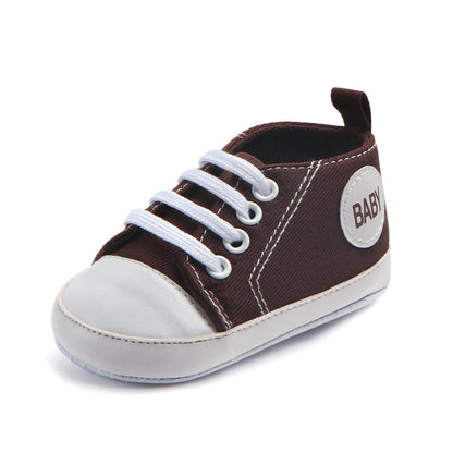 Baskets classiques en toile pour bébés garçons et filles, chaussures premiers pas pour nourrissons et tout-petits, semelle souple antidérapante