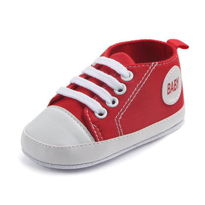Baskets classiques en toile pour bébés garçons et filles, chaussures premiers pas pour nourrissons et tout-petits, semelle souple antidérapante