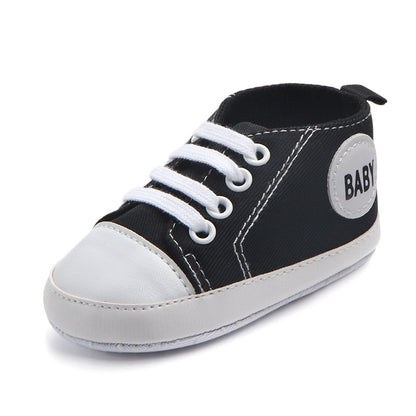 Baskets classiques en toile pour bébés garçons et filles, chaussures premiers pas pour nourrissons et tout-petits, semelle souple antidérapante