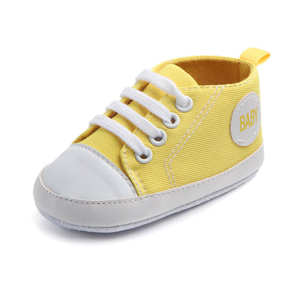 Baskets classiques en toile pour bébés garçons et filles, chaussures premiers pas pour nourrissons et tout-petits, semelle souple antidérapante