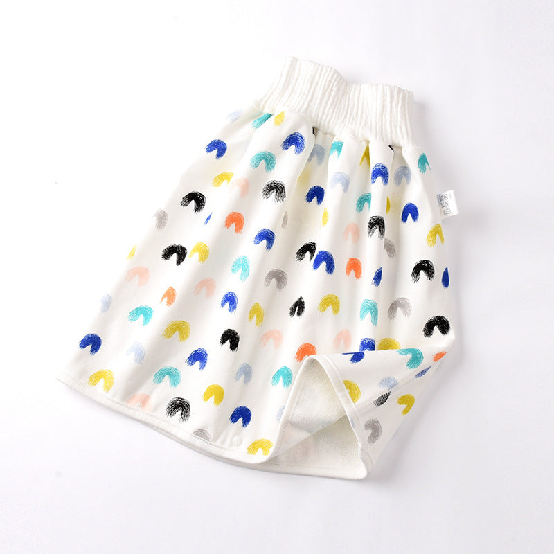 Jupe-couche bébé en coton et fibre de bambou