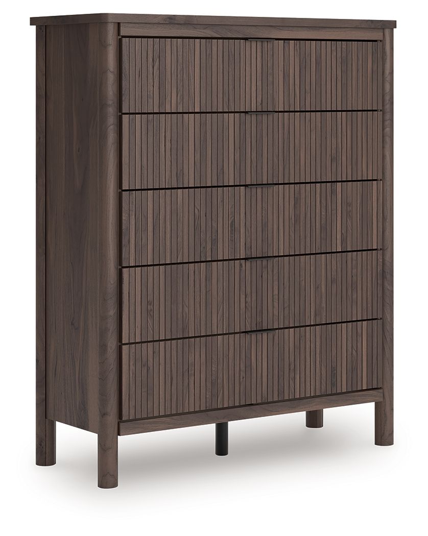 Signature Design by Ashley Brown Pamytta 5 Drawer Wide Chest-0