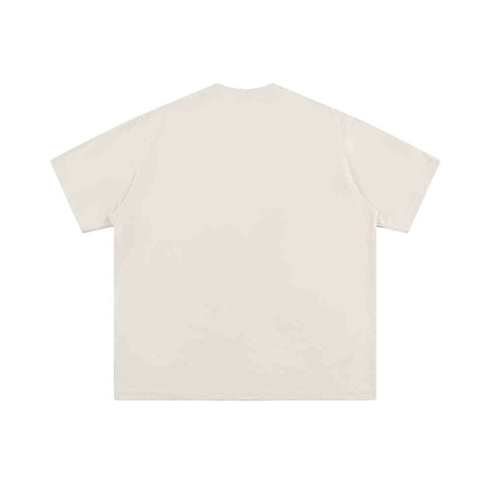 Dog embroidery pure cotton short sleeved shirt