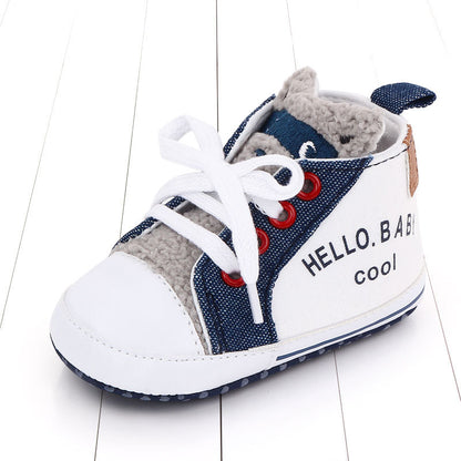 Chaussures en toile de couleur assortie lettres chaussures de marche