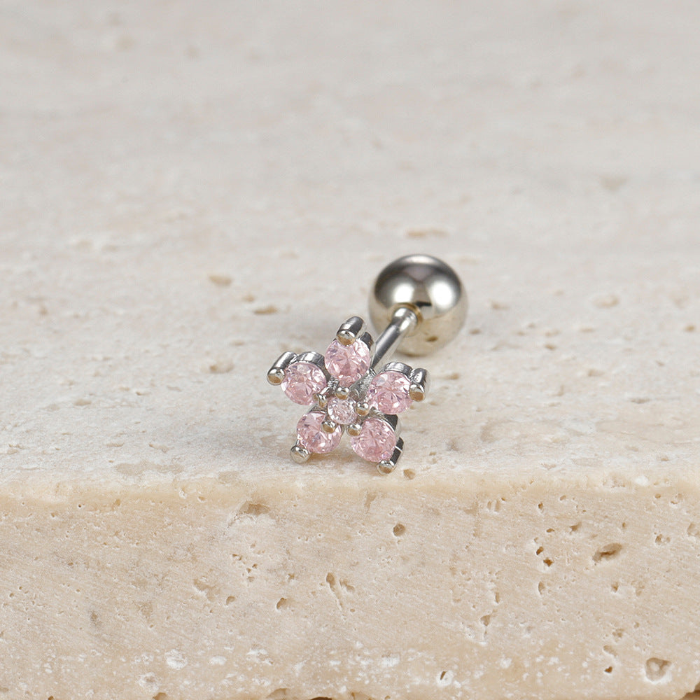 Boucles d'oreilles Micro-incrustées de zircons, cristaux colorés en forme de goutte