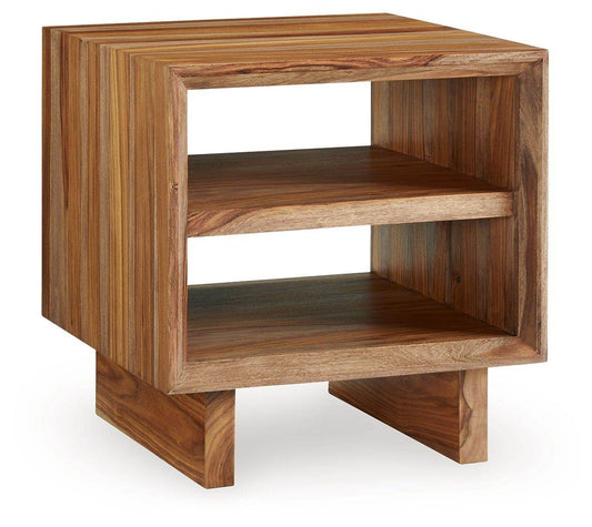 Dressonni - Square End Table - Brown-0
