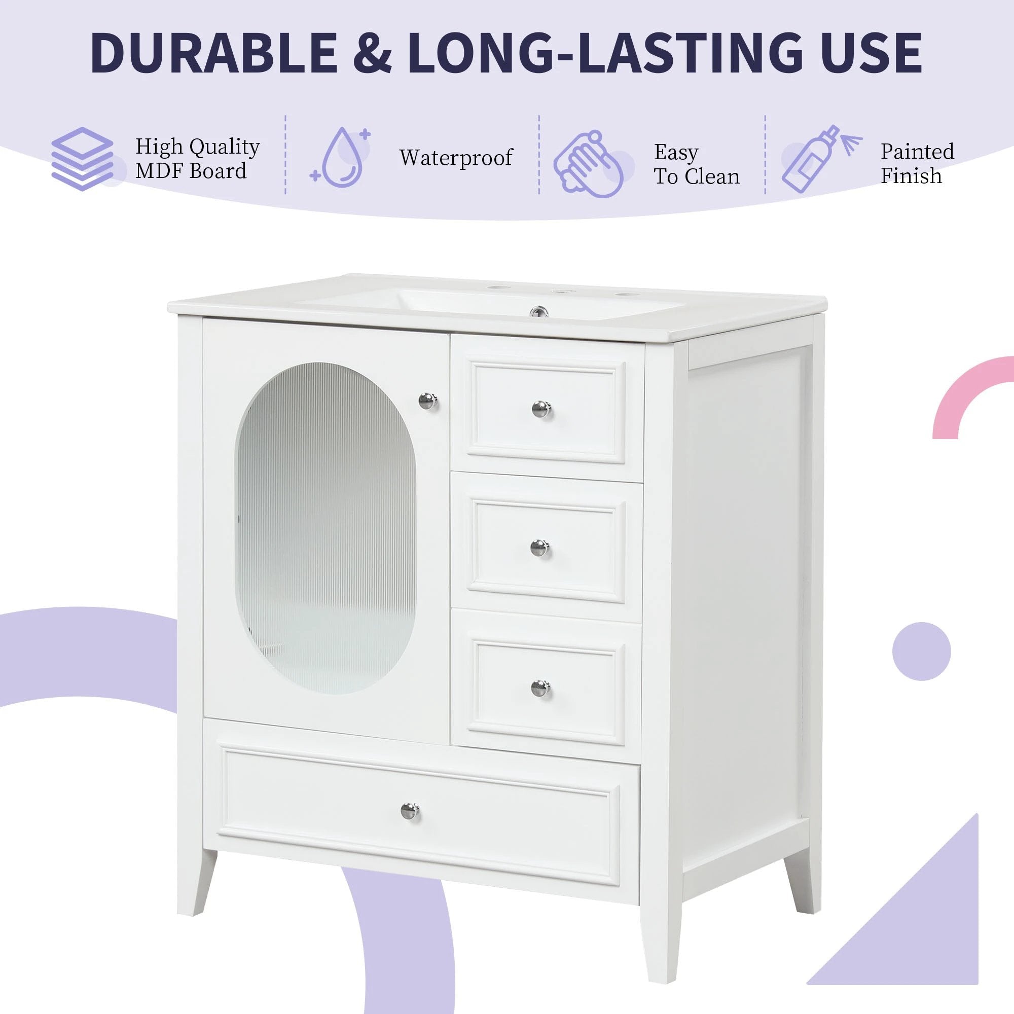30" Bathroom Vanity with Sink by eprolo