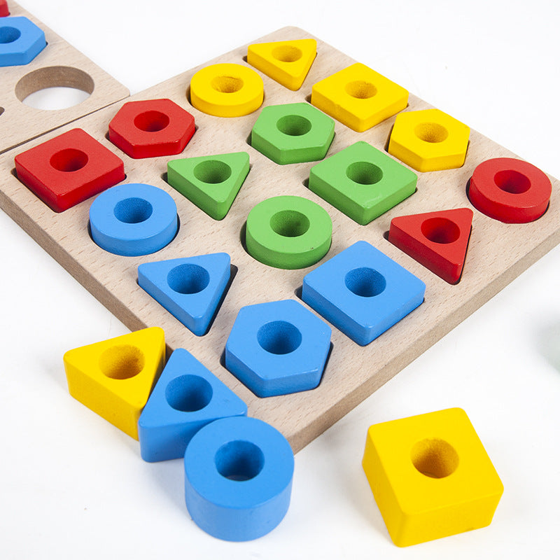 Jouets de société de loisirs avec blocs géométriques à encastrer