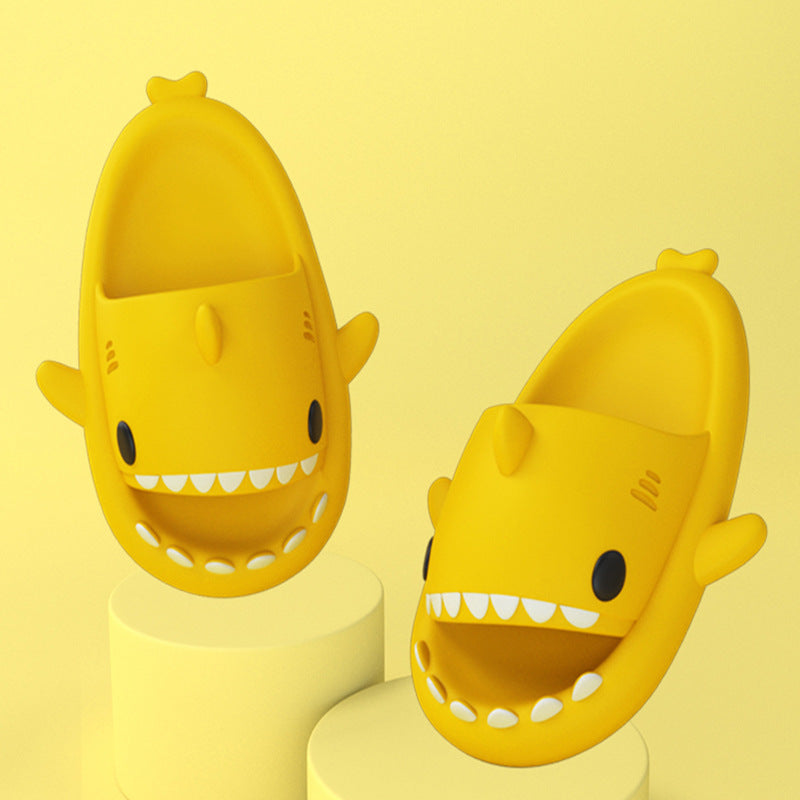 Pantuflas de tiburón de dibujos animados divertidas y bonitas, suaves, para interior y exterior