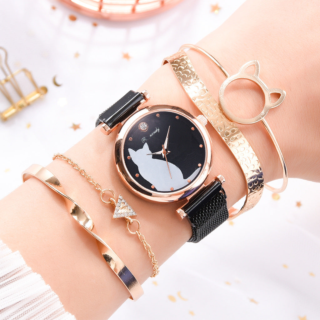 Reloj Textil de Aleación de Cuarzo de Moda para Mujer