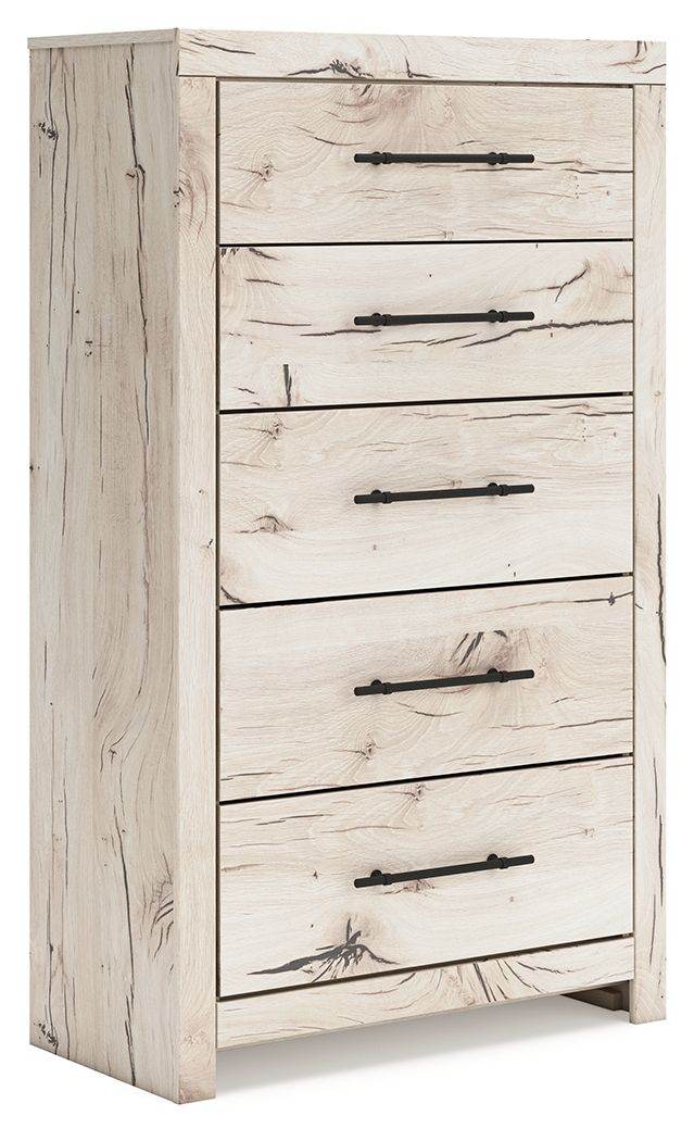 Lawroy - Five Drawer Chest - Light Natural-0