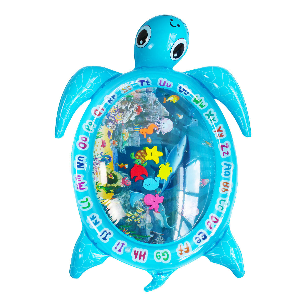 Tapis de jeu aquatique gonflable pour bébé Tortue de mer
