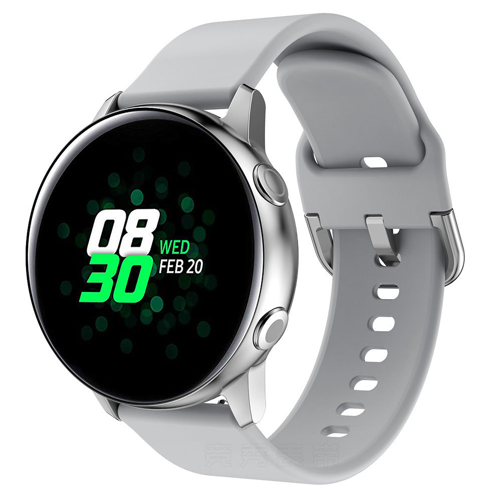 Bracelet universel en silicone 20 ou 22 mm pour montre connectée