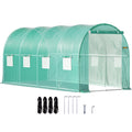 Walk-in Tunnel Greenhouse, 15 X 7 X 7 Ft Portable Plant Hot House