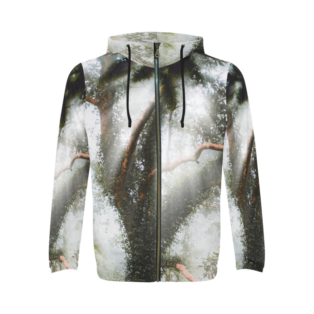 Men's All Over Print Full Zip Hoodie (Model H14)