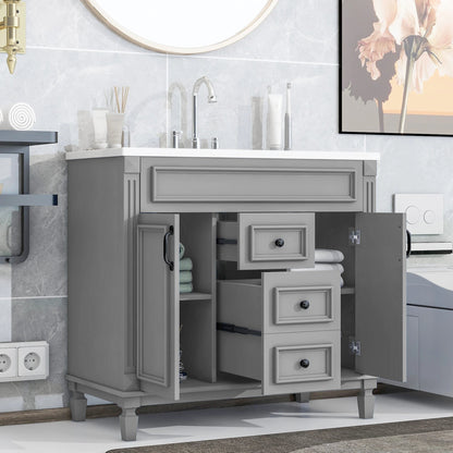 36'' Bathroom Vanity with Top Sink by eprolo