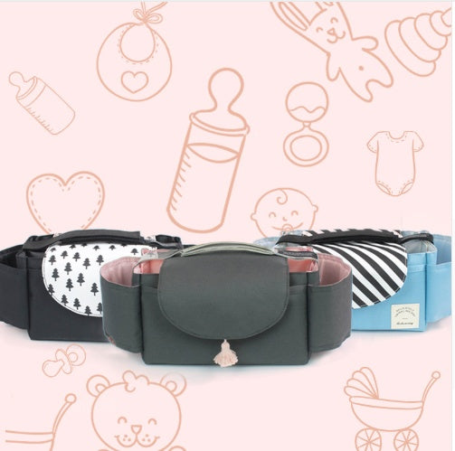 Sac organisateur de poussette multifonctionnel pour bébé, sac à couches de maternité, accessoires de poussette, porte-gobelet, sac de fauteuil roulant
