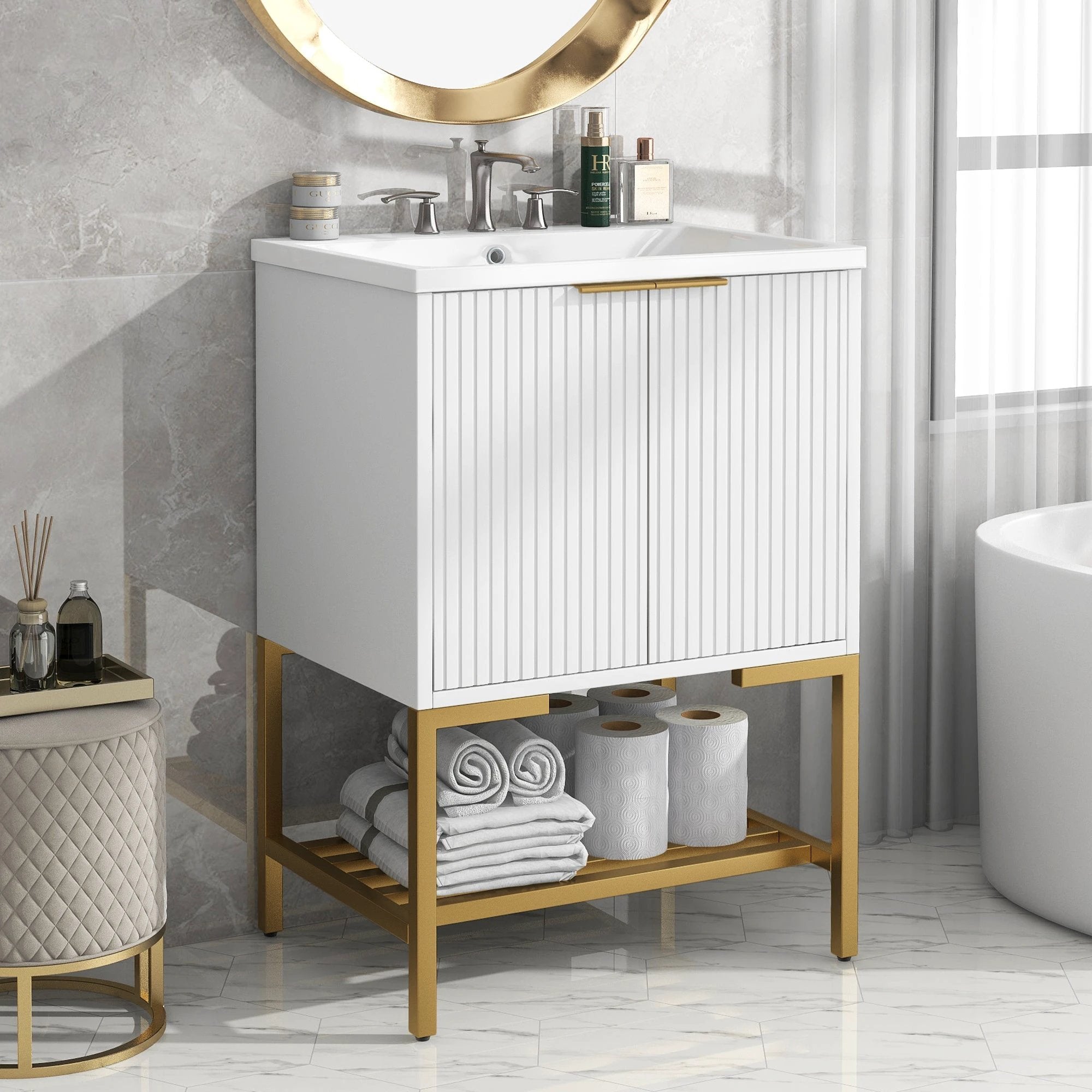 24" Bathroom Vanity with Sink by eprolo