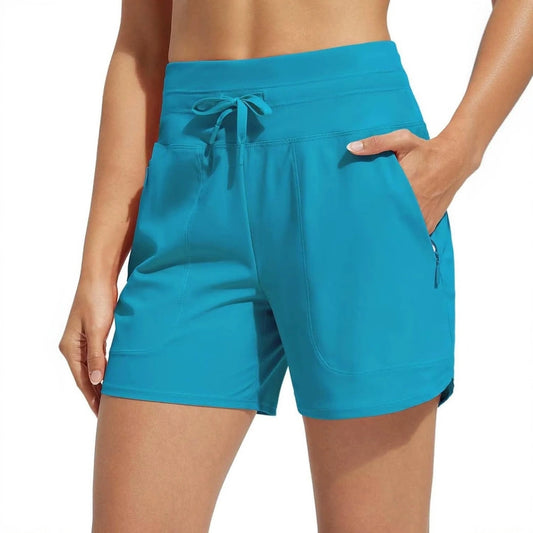 Pantalones cortos deportivos sueltos de yoga de cintura alta europeos y americanos