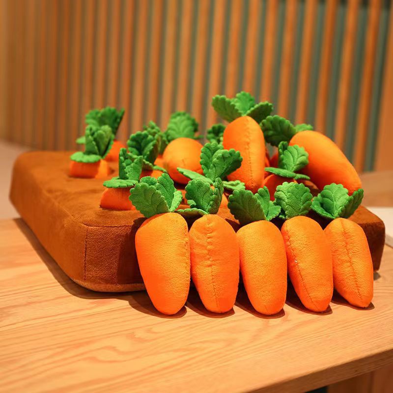 Jouets en peluche créatifs de radis à tirer