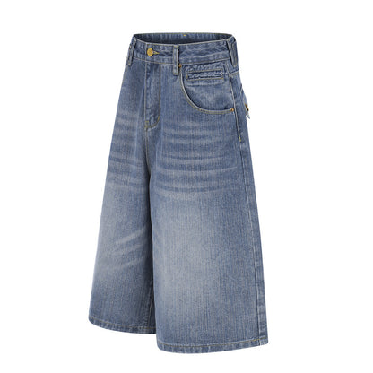 Make vintage denim cropped pants