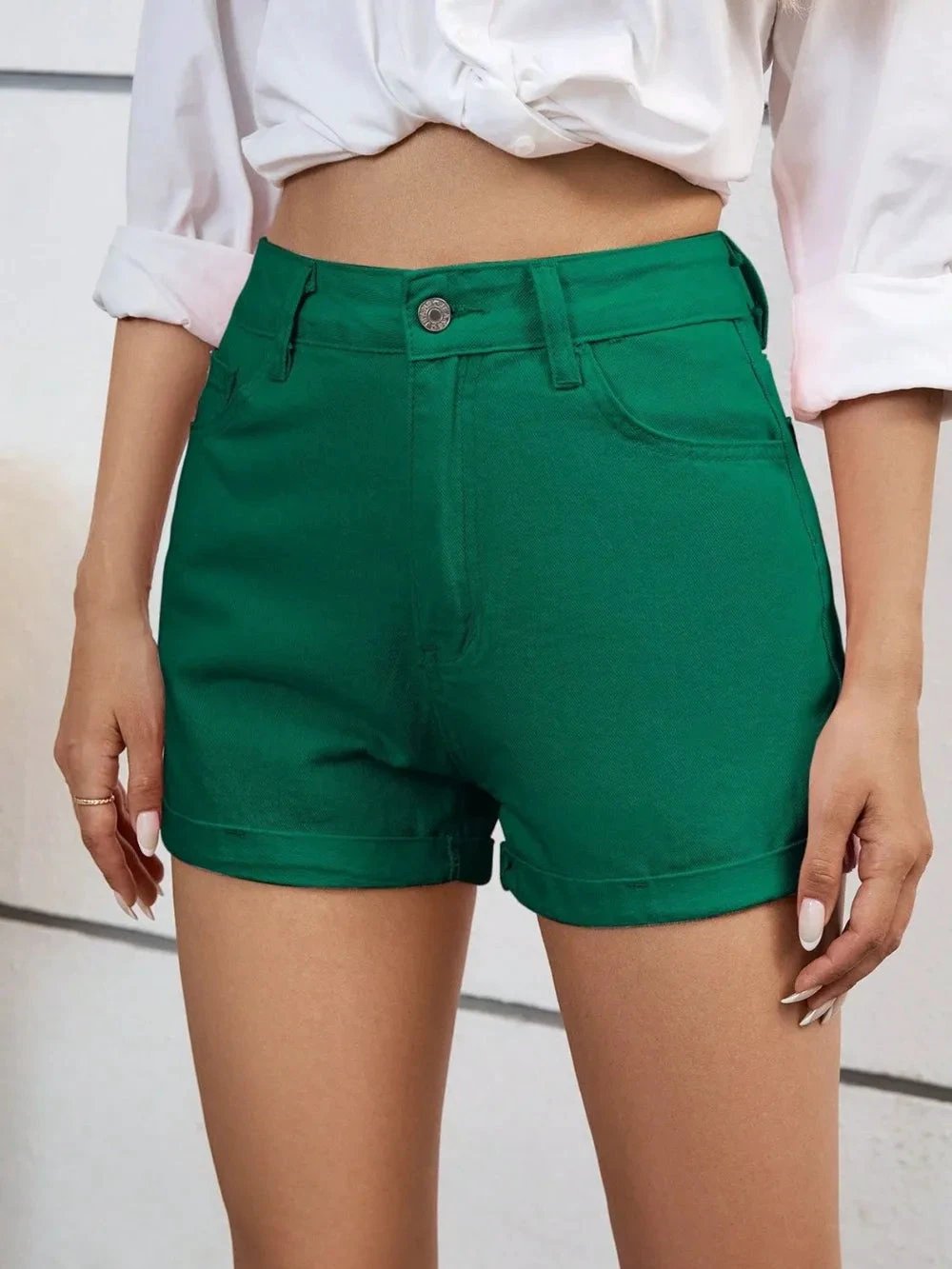 High Waist Denim Shorts by eprolo