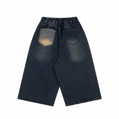Embroidered Ins Jeans with Patchwork