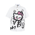 Camiseta con estampado de grafiti de gatito divertido y enfadado