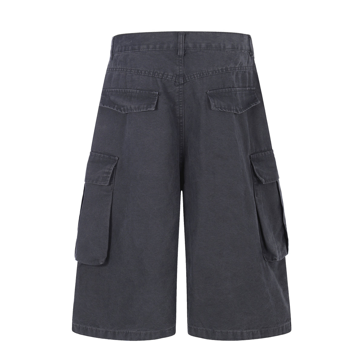 Pantalones cortos unisex multibolsillos de pierna ancha, adelgazantes, versátiles, vintage, informales, de largo medio