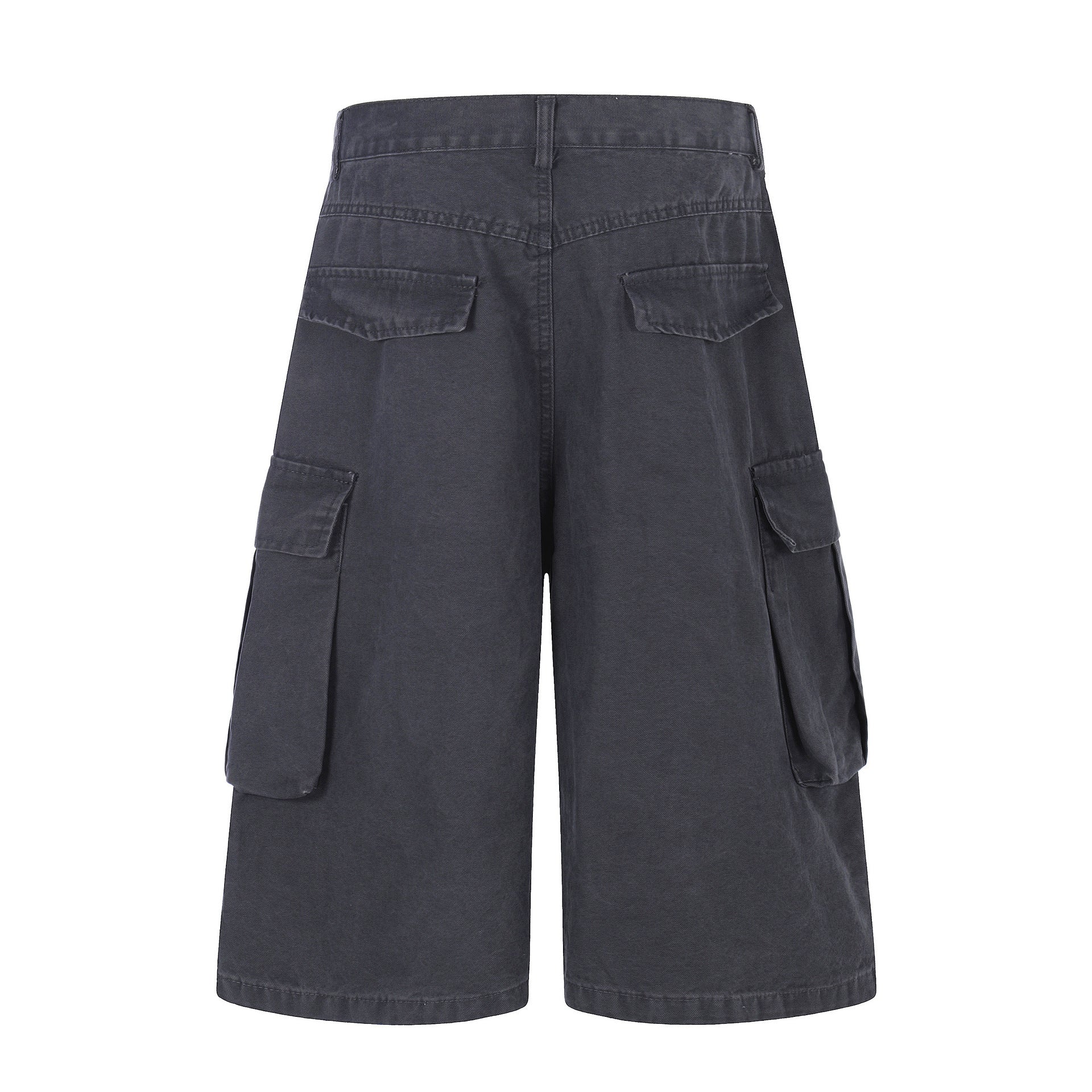 Shorts Unisex Multi-Pocket Wide Leg Slimming Versatile Vintage Casual Mid-Length Pants