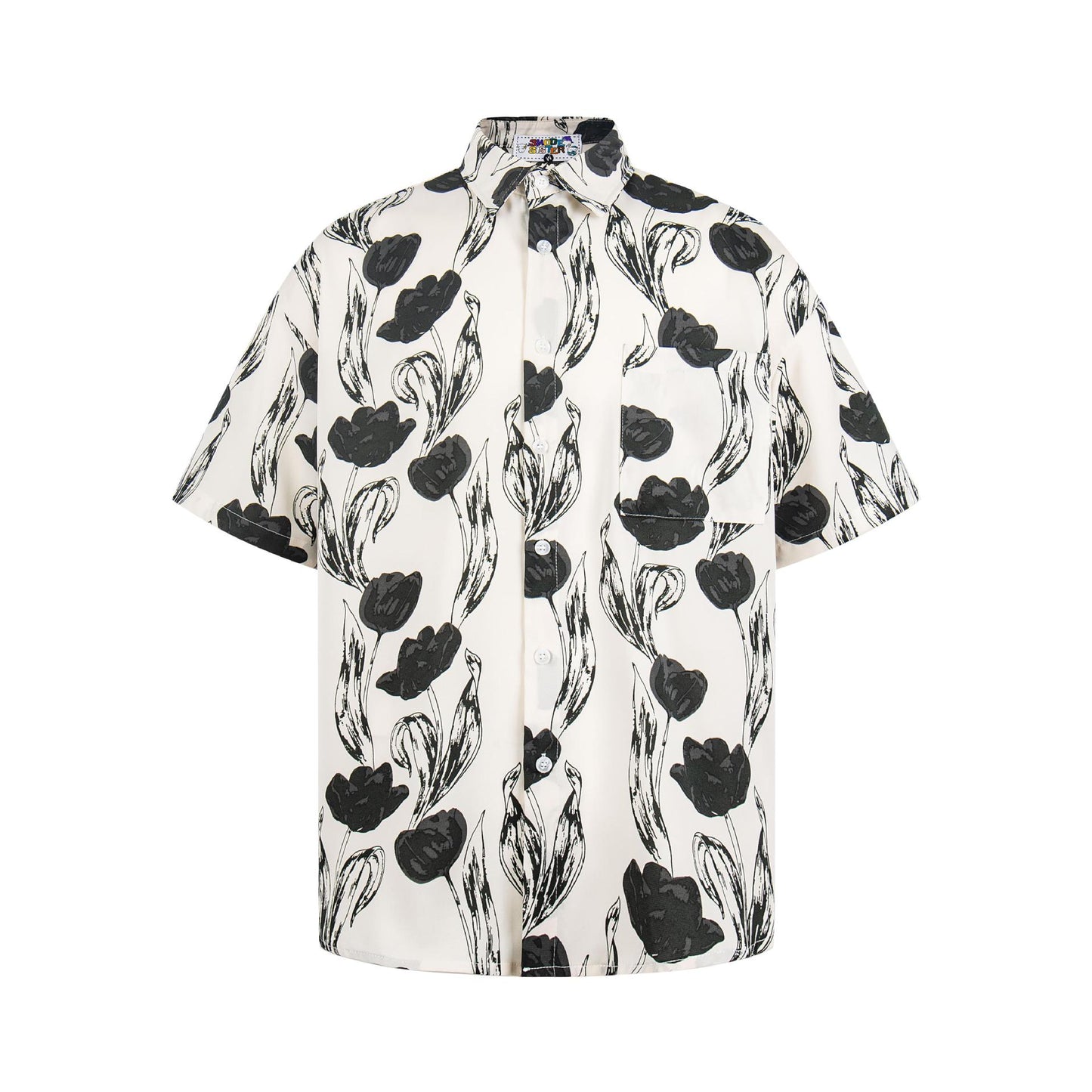 Chemise à manches courtes à imprimé floral