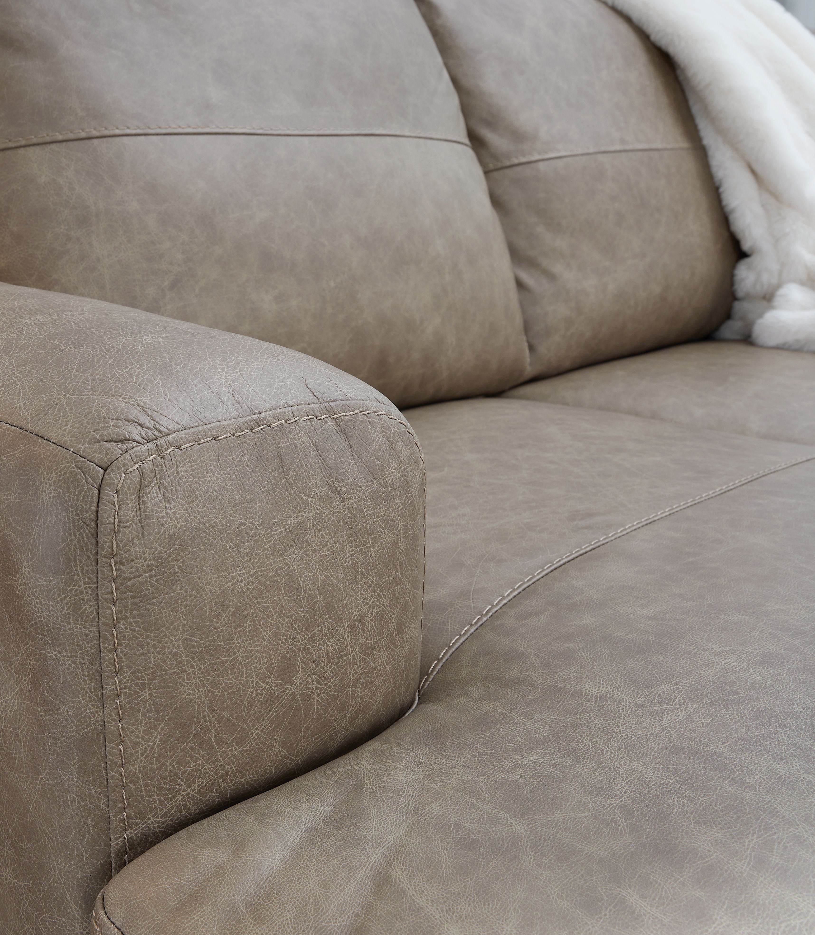Amuleto 2-Piece Leather Match Sectional with Laf Corner Chaise Desert-1