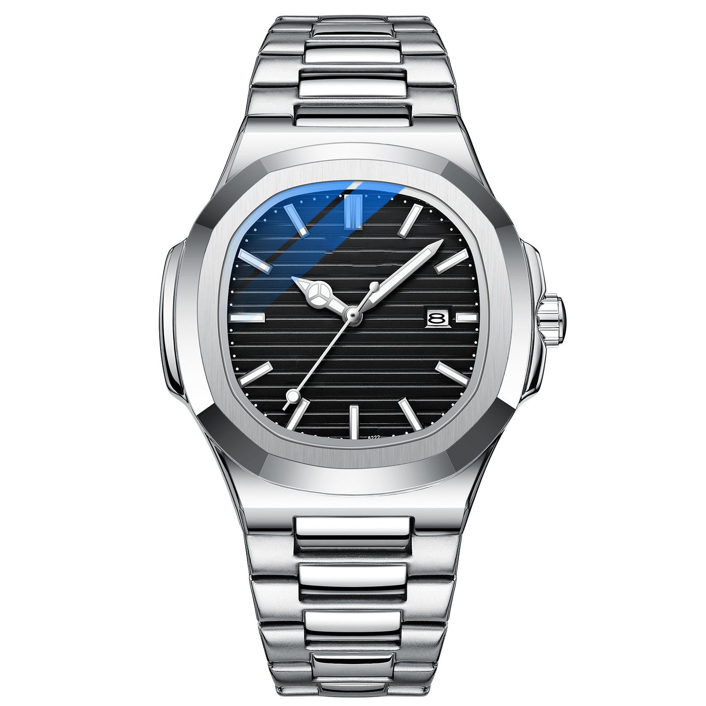 Montre Homme en Acier Lumineuse Étanche